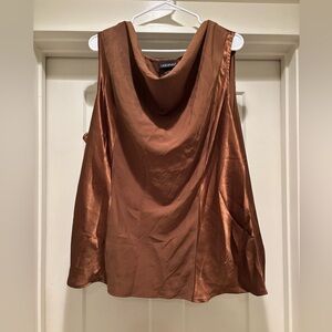 NWT Lane Bryant Brown Sleeveless Blouse